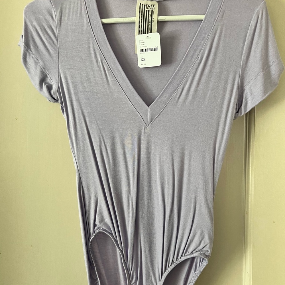 V-Neck Lavender Bodysuit